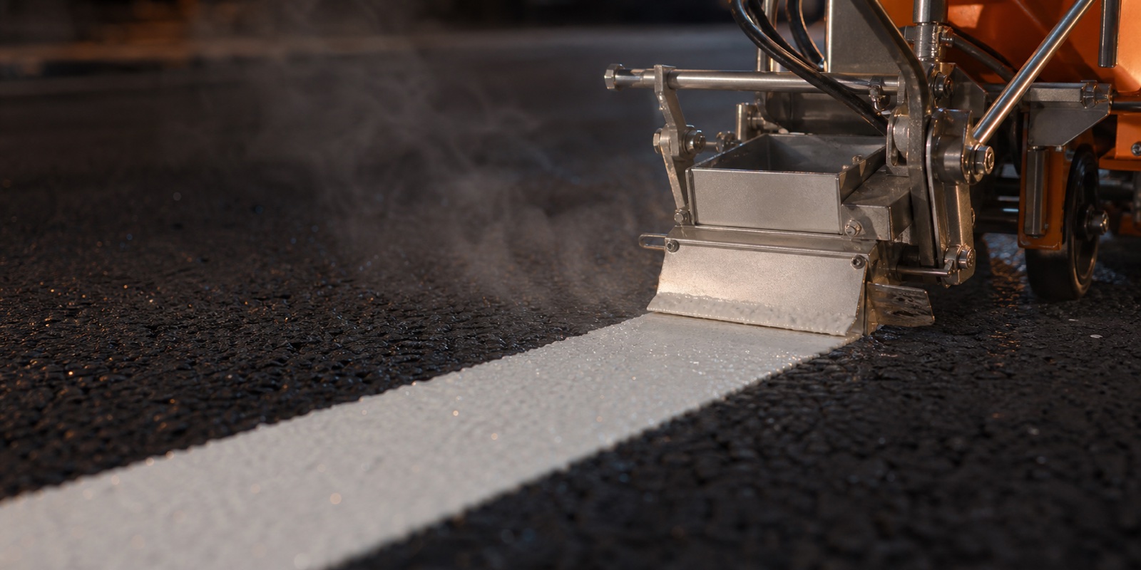 Thermoplastic line application scene